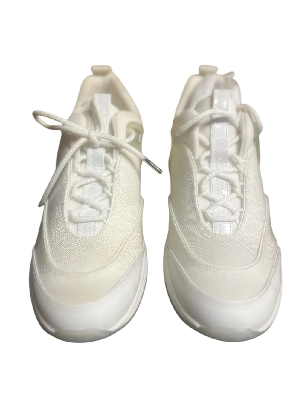 MICHAEL KORS Spark Trainer MK Logo Canvas US Sz 10 White